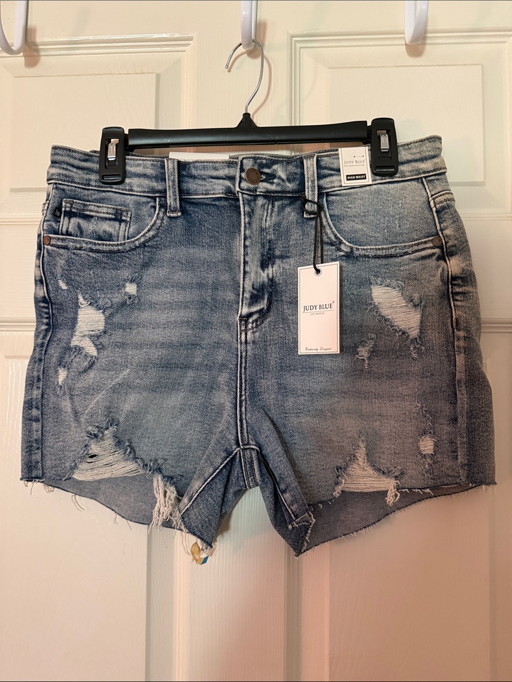 Judy Blue High-Rise Distressed Denim Shorts - Style JB150074MD